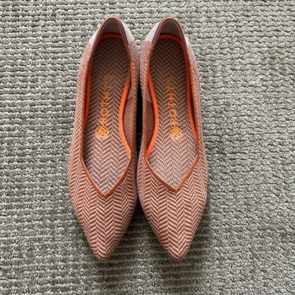 Rothy's Camel Herringbone Merino The Point - Picture 4 of 9